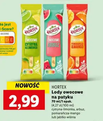 Lidl Lody owocowe na patyku 70 ml/1 opak. oferta