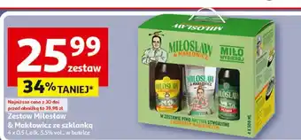 Auchan Zestaw Miłosław & Makłowicz ze szklanką 4 x 0,5 l oferta