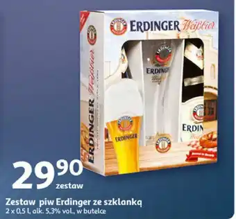 Auchan Zestaw piw Erdinger ze szklanką 2x0,5l oferta
