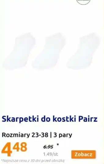 Action Skarpetki do kostki Pairz 3 pary oferta