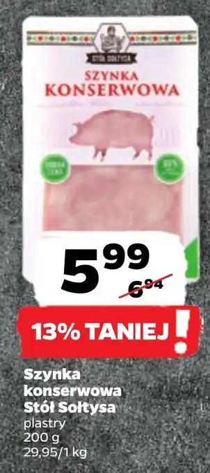 Netto Szynka konserwowa Stół Sołtysa 200g oferta