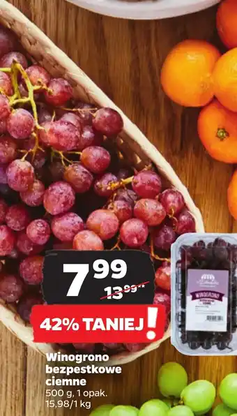 Netto Winogrono bezpestkowe ciemne 500g oferta