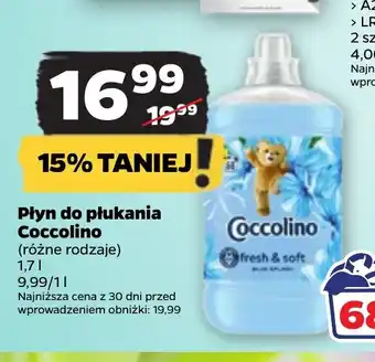 Netto Płyn do płukania Coccolino 1,7l oferta