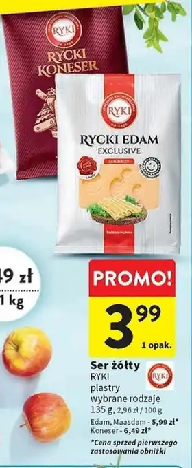 Intermarche Ser żółty RYKI 135g oferta