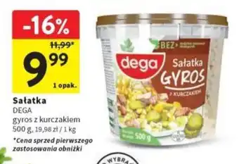 Intermarche Sałatka gyros z kurczakiem DEGA 500 g oferta