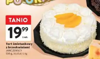 Intermarche Tort śmietankowy z brzoskwiniami JANCZEWSCY 550 g oferta
