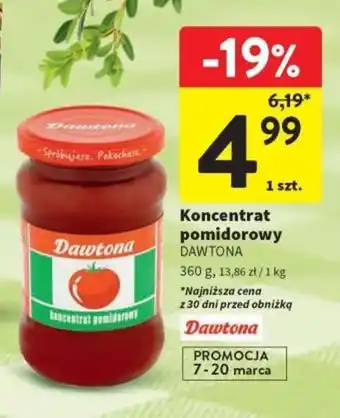 Intermarche Koncentrat pomidorowy DAWTONA 360 g oferta