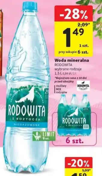 Intermarche Woda mineralna RODOWITA 1,5 l oferta