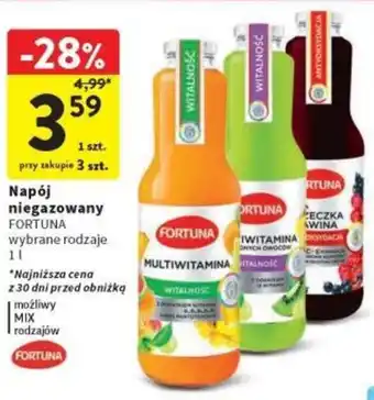 Intermarche Napój niegazowany FORTUNA 1 l oferta