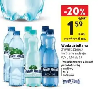 Intermarche Woda źródlana ŻYWIEC ZDRÓJ 0,5 l oferta