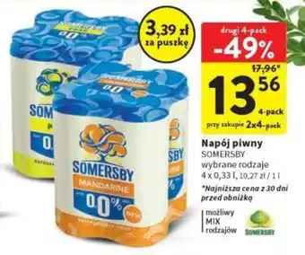 Intermarche Napój piwny SOMERSBY 4 x 0,33 l oferta
