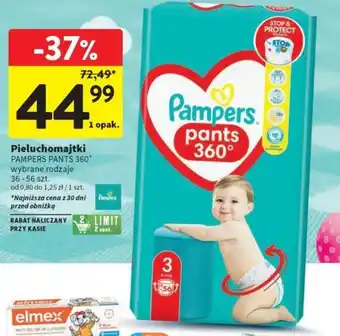 Intermarche Pieluchomajtki PAMPERS PANTS 360 36 -56 szt. oferta