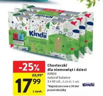 Intermarche Chusteczki dla niemowląt i dzieci KINDII 3 x 60 szt. oferta