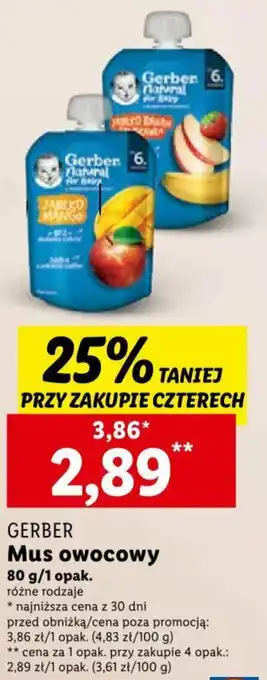 Lidl Gerber Mus owocowy oferta