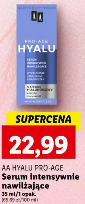 Lidl AA HYALU PRO-AGE Serum intensywnie nawilżające oferta
