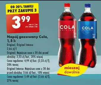 Biedronka Napój gazowany Cola, 1,5 l oferta