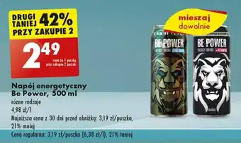 Biedronka Napój energetyczny Be Power, 500 ml oferta