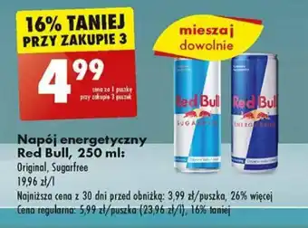 Biedronka Napój energetyczny Red Bull, 250 ml oferta