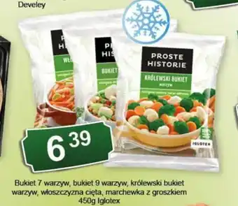 Bukiet 7 warzyw, bukiet 9 warzyw, królewski bukiet warzyw, włoszczyzna cięta, marchewka z groszkiem 450g Iglotex