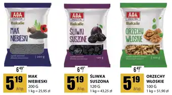 Mak / ŚLIWKI SUSZONE / ORZECHY Włoskie