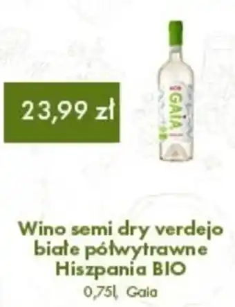 Organic Farma Zdrowia Wino semi dry verdejo białe półwytrawne Hiszpania BIO 0,75L oferta