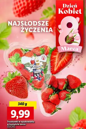 Lidl Truskawki w opakowaniu w kształcie serca 340g oferta