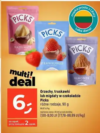 Dealz Orzechy, truskawki lub migdały w czekoladzie Picks 90 g oferta