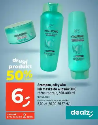 Dealz Szampon, odżywka lub maska do włosów XHC 300-400 ml oferta