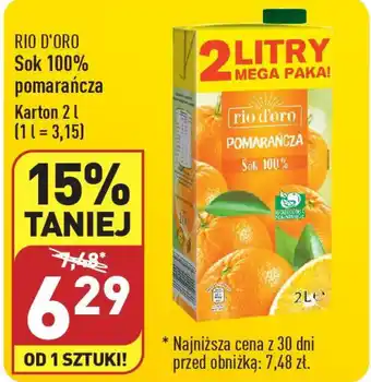 ALDI Sok 100% pomarańcza 2 l oferta