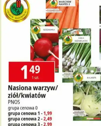 Nasiona warzyw/ ziół/kwiatów PNOS