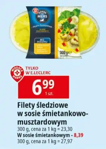E.Leclerc Filety śledziowe w sosie śmietankowo-musztardowym 300 g oferta