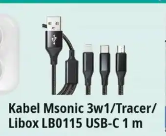 E.Leclerc Kabel Msonic 3w1 / Tracer / Libox LB0115 USB-C 1 m oferta