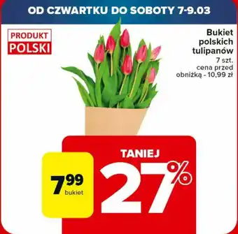 Carrefour Market Bukiet polskich tulipanów 7 szt. oferta