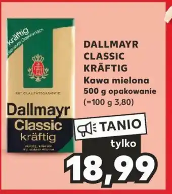 Kaufland DALLMAYR CLASSIC KRÄFTIG Kawa mielona 500 g oferta