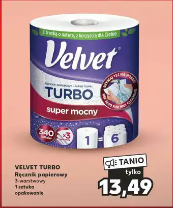 Kaufland VELVET TURBO Ręcznik papierowy 1 sztuka oferta
