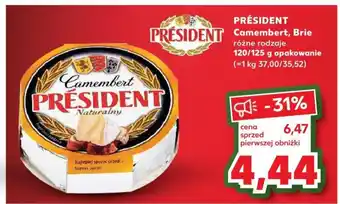 Kaufland PRESIDENT Camembert, Brie 120/125 g oferta