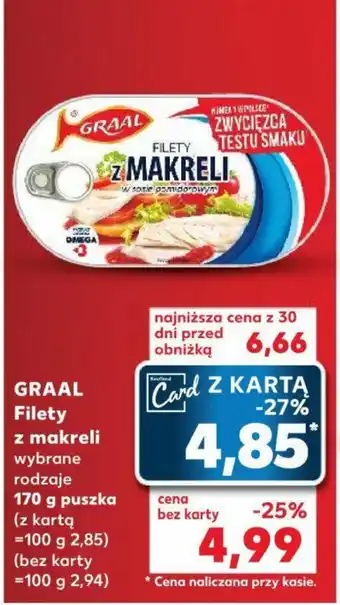 Kaufland GRAAL Filety z makreli 170 g oferta