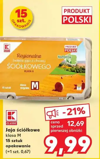 Kaufland Jaja ściółkowe klasa M 15 sztuk oferta