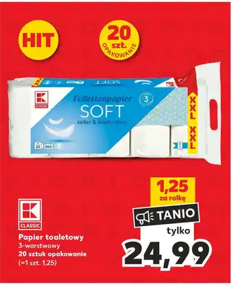 Kaufland Papier toaletowy 20 sztuk oferta