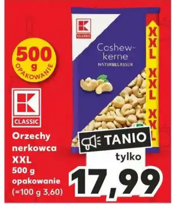 Kaufland Orzechy nerkowca XXL 500 g oferta