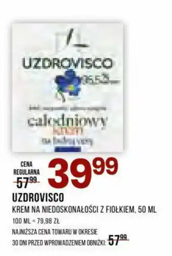 Drogerie Natura UZDROVISCO KREM NA NIEDOSKONAŁOŚCI Z FIOŁKIEM, 50 ML oferta