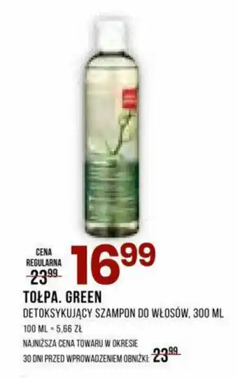 Drogerie Natura TOŁPA GREEN DETOKSYKUJĄCY SZAMPON DO WŁOSÓW, 300 ML oferta