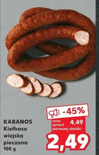 Kaufland KABANOS Kiełbasa wiejska pieczona 100 g oferta