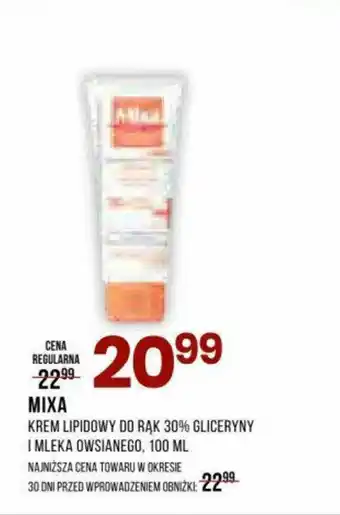 Drogerie Natura MIXA KREM LIPIDOWY DO RAK 30% GLICERYNY I MLEKA OWSIANEGO, 100 ML oferta
