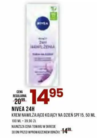 Drogerie Natura NIVEA 24H KREM NAWILŻAJĄCO KOJĄCY NA DZIEŃ SPF 15, 50 ML oferta