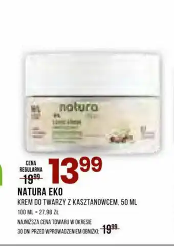Drogerie Natura NATURA EKO KREM DO TWARZY Z KASZTANOWCEM, 50 ML oferta