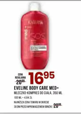 Drogerie Natura EVELINE BODY CARE MED+ MLECZKO-KOMPRES DO CIAŁA, 350 ML oferta