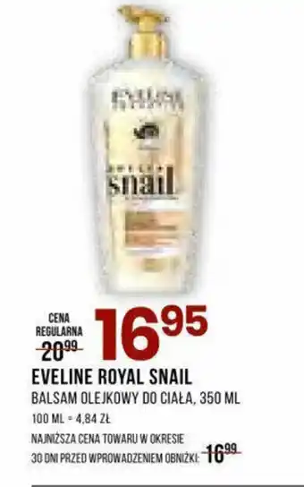 Drogerie Natura EVELINE ROYAL SNAIL BALSAM OLEJKOWY DO CIAŁA, 350 ML oferta