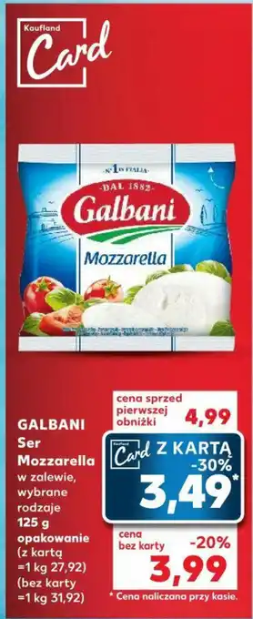Kaufland GALBANI Ser Mozzarella 125 g oferta