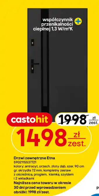 Castorama Drzwi zewnętrzne Orzech oferta